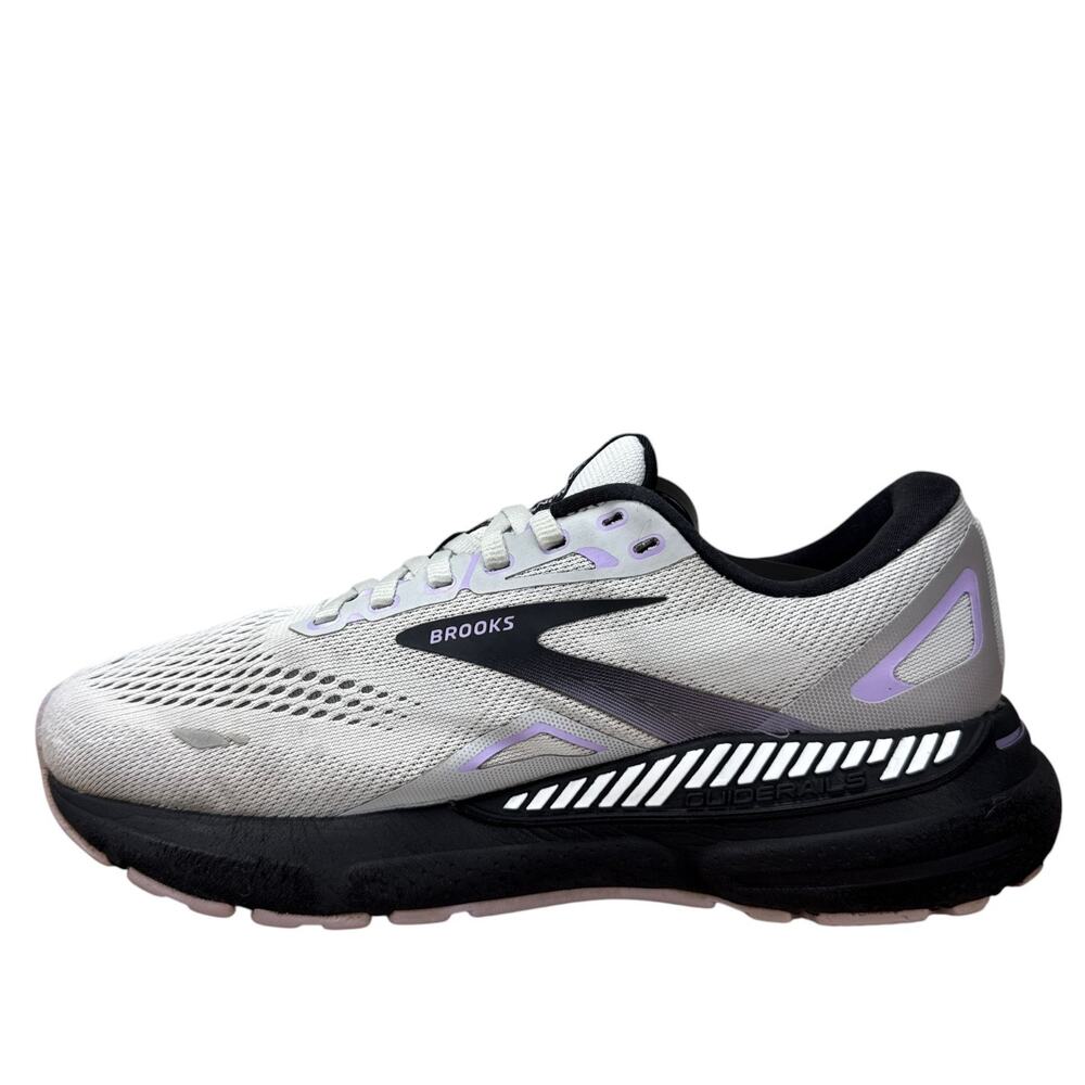 Brooks Adrenaline GTS 23 Women Size 7.5 Extra Wide 2E Grey Purple Running Shoes